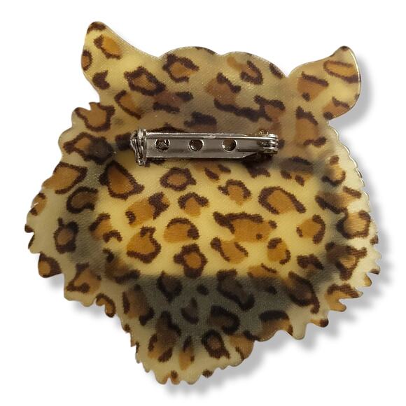 Lucite Multicolor layered Tiger Brooch Pin - Picture 3 of 4